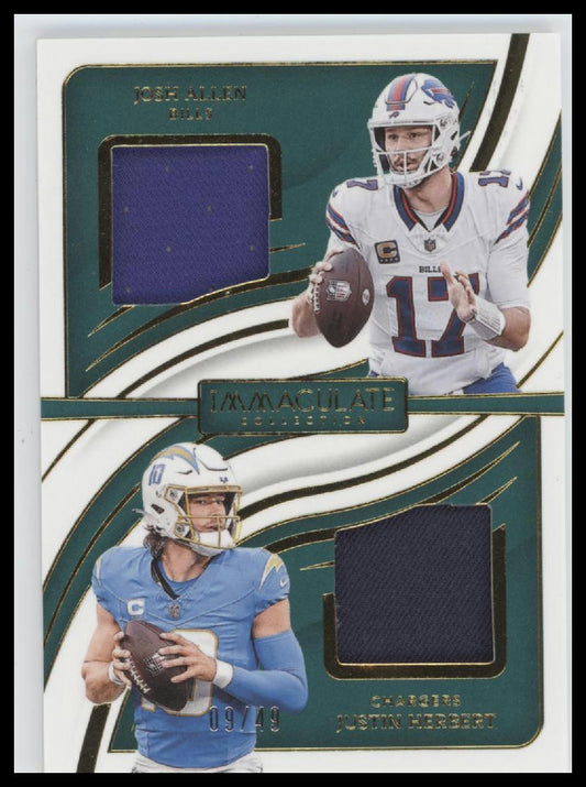 2024 Panini Immaculate Collection Josh Allen/Justin Herbert #/49 #IDJ-QB2
