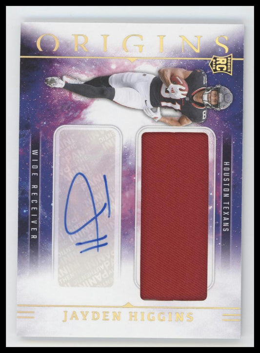 2025 Panini Origins Rookie Jersey Autographs Jayden Higgins Auto #RJJ-JHS