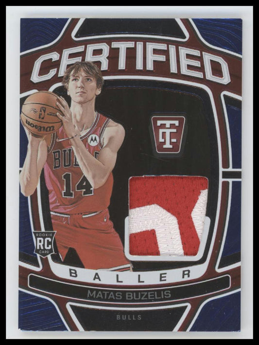 2024-25 Panini Totally Certified Baller Mirror Blue Matas Buzelis #/49 #CB-MTB