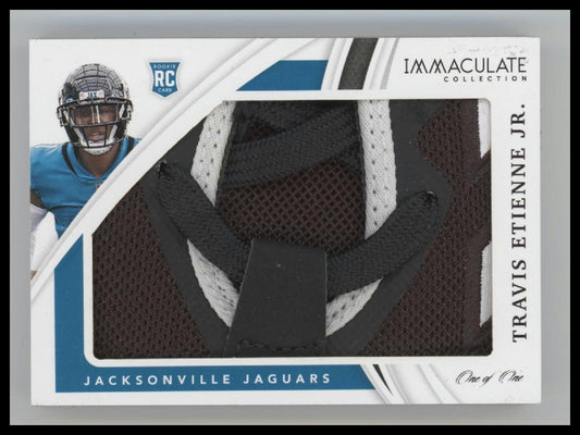 2021 Panini Immaculate Rookie Shoe Laces Travis Etienne Jr. #/1 #RSL-TE