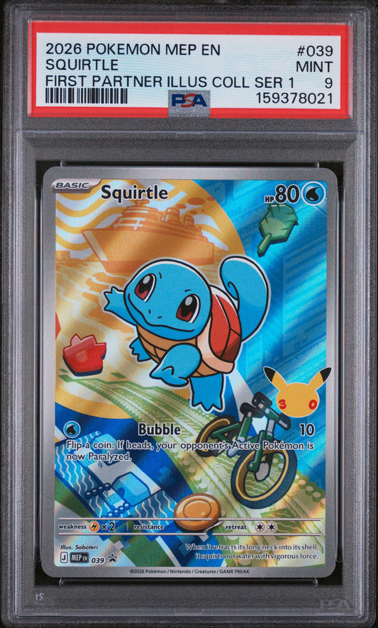 2026 Pokemon Mega Evolution Promo First Partner Series 1 Squirtle 9 PSA #039