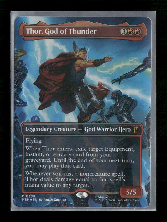 Marvel Super Heroes Thor, God of Thunder (Borderless) (0338) Foil #338