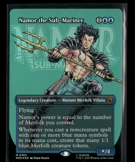 Marvel Super Heroes Namor the Sub-Mariner (Borderless) (0362) Foil #362