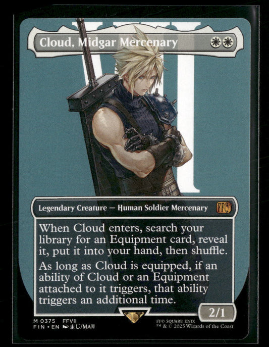 FINAL FANTASY Cloud, Midgar Mercenary (Borderless) #375