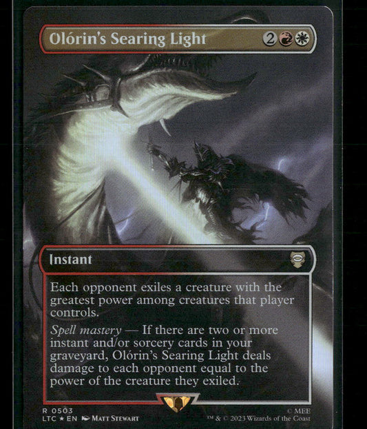 Commander: The Lord of the Rings Olorin's Searing Light (Borderless) Foil #503