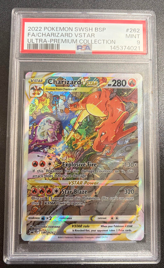 2022 Pokemon SWSH BSP Ultra-Premium Collection Fa/Charizard Vstar 9 PSA #262