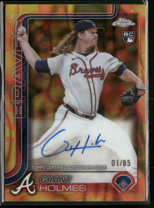 2025 Topps C. RC Gold & Orange Lava Lamp Refractor #/85 Gunnar Helm Auto #RA-GH