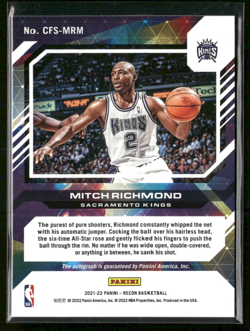 2021-22 Panini Recon Claim to Fame Signatures Mitch Richmond #/149 Auto #CFS-MRM