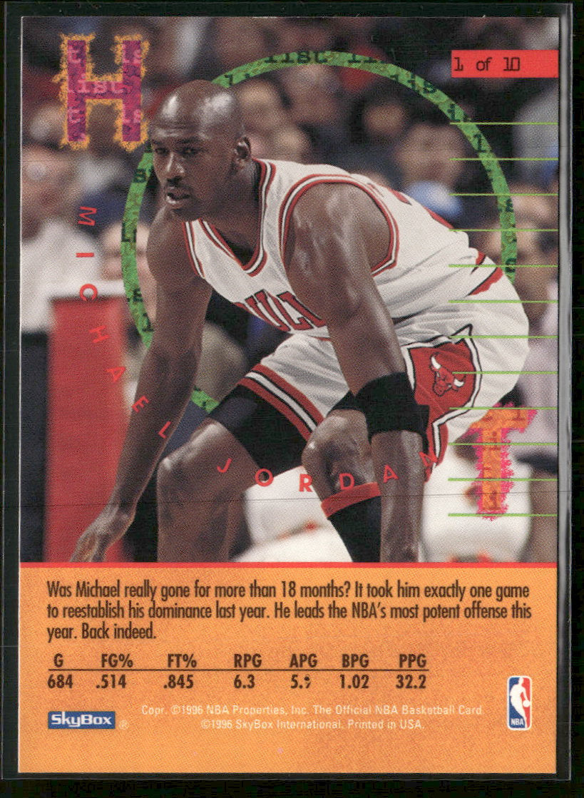 1995-96 Hoops Hot List Michael Jordan #1
