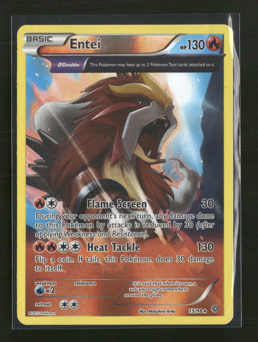 XY - Ancient Origins Entei (15) Reverse Holo #15/98