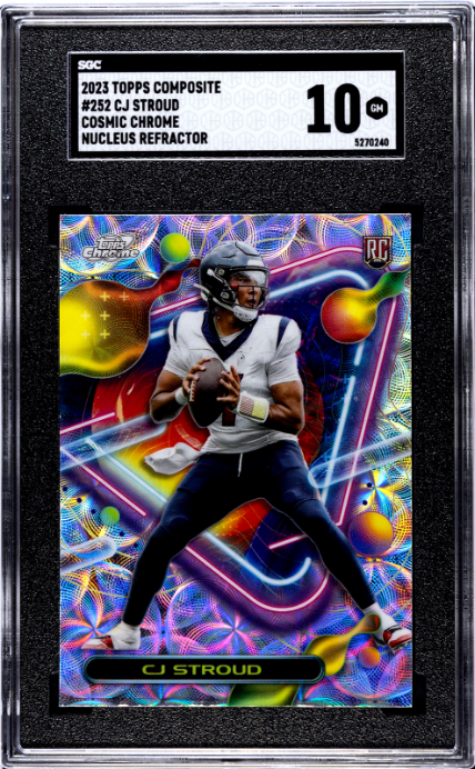 2023 Topps Composite Cosmic Chrome Nucleus Refractor Cj Stroud 10 SGC #252