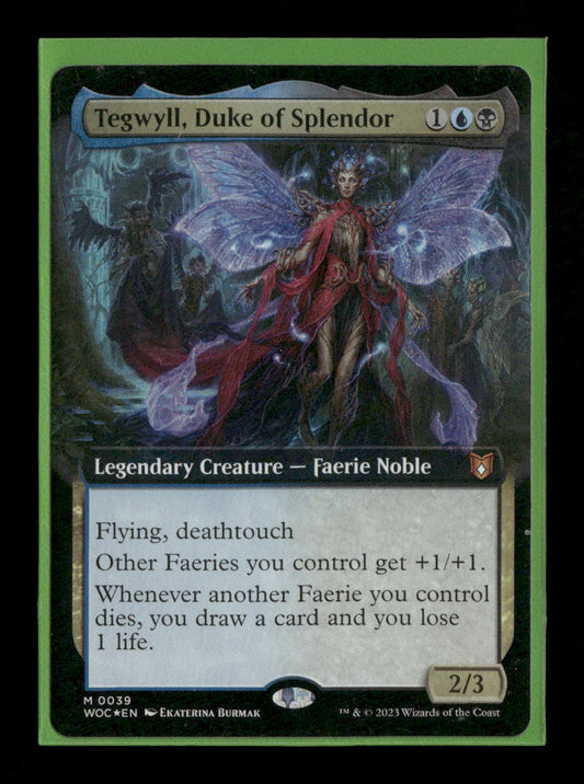 Commander: Wilds of Eldraine Tegwyll, Duke of Splendor (Extended Art) #39