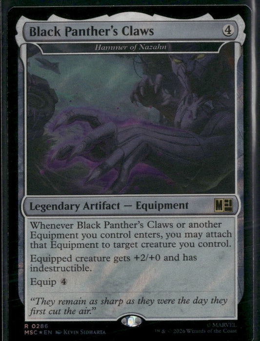 Commander: Marvel Super Heroes Black Panther's Claws #286 (Surge Foil)