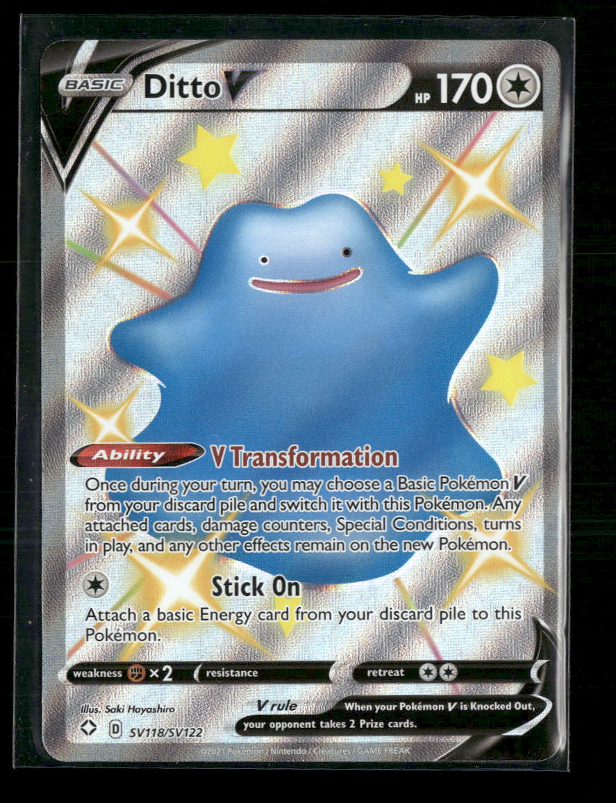 Shining Fates: Shiny Vault Ditto V #SV118/SV122