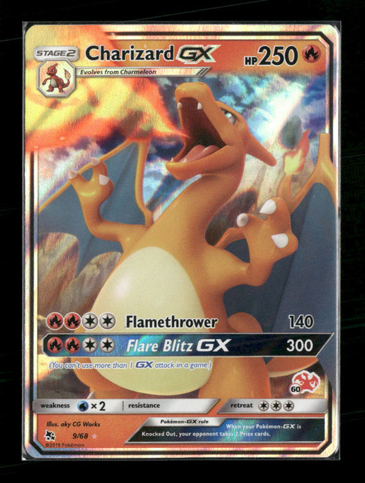 Charizard GX - 9/68 (#60 Charizard Stamped) - Battle Academy (BTA)