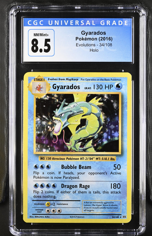 2016 Evolutions Gyarados 8.5 CGC #34/108