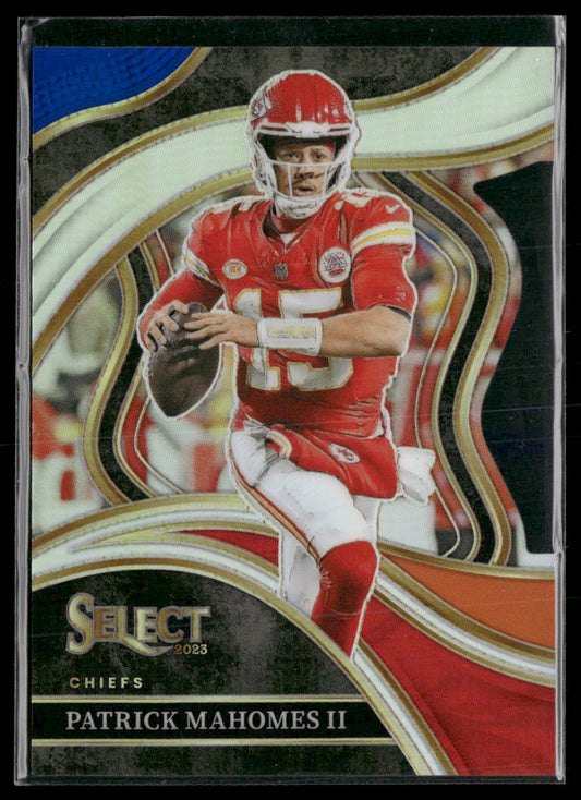 2023 Panini Select Blue and Orange Prizms Die Cuts Patrick Mahomes II #/35 #226