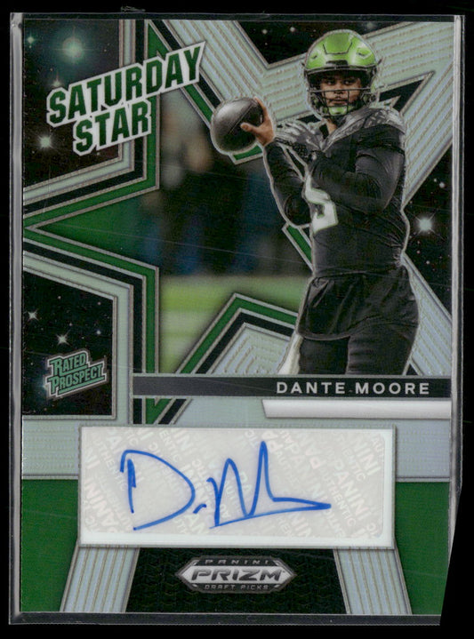 2025 Panini Draft Picks Saturday Stars Auto Silver Prizm Dante Moore #SSS-DMO