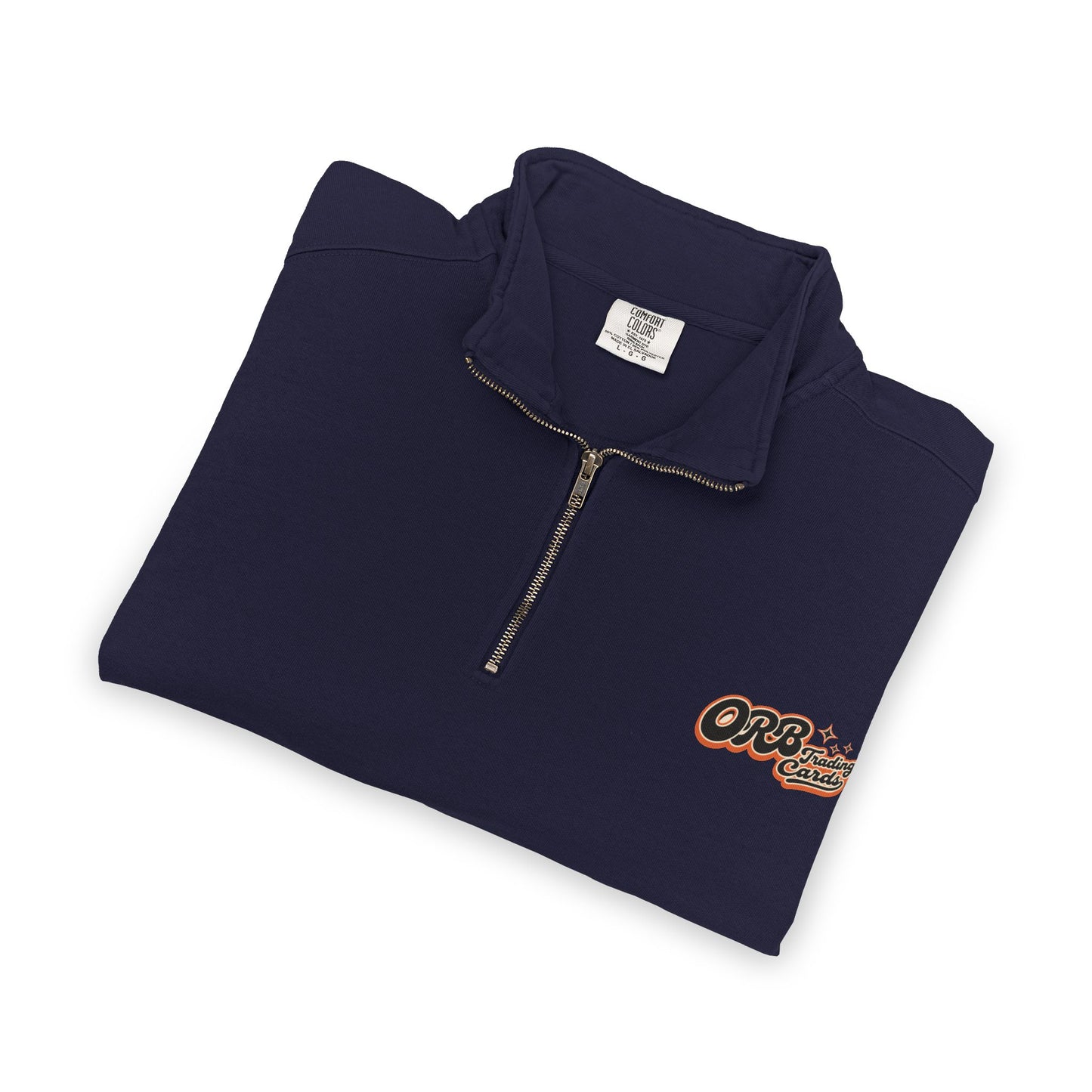 Quarter-Zip Sweatshirt — Retro 'OFB' Chest Logo, Casual Lightweight Pullover