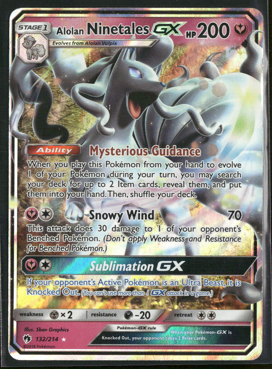 SM - Lost Thunder Alolan Ninetales GX #132/214