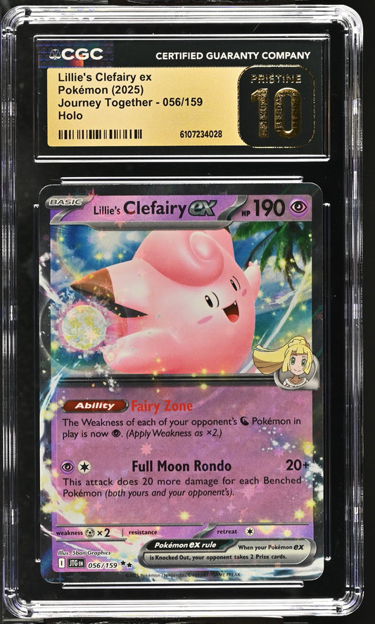 2025 Journey Together Lillie's Clefairy ex 10 CGC #056/159