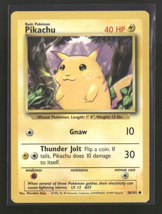 Base Set Pikachu #058/102