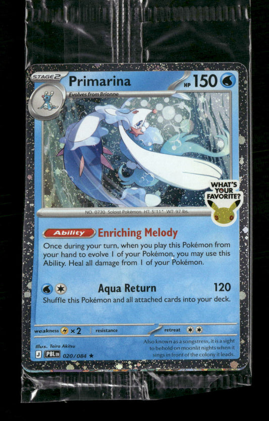 Miscellaneous Cards & Products Primarina (What's Your Favorite Stamp) #020/084