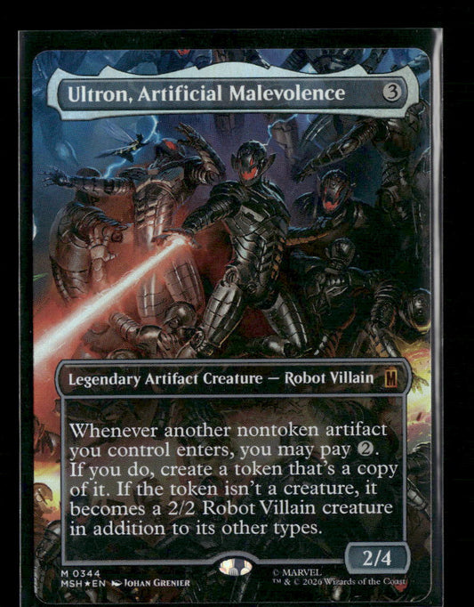 Marvel Super Heroes Ultron, Artificial Malevolence (Borderless) (0344) Foil #344