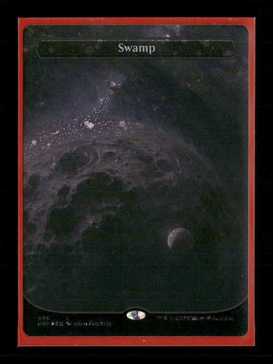 Unfinity Swamp (493) (Borderless) (Galaxy Foil) #493