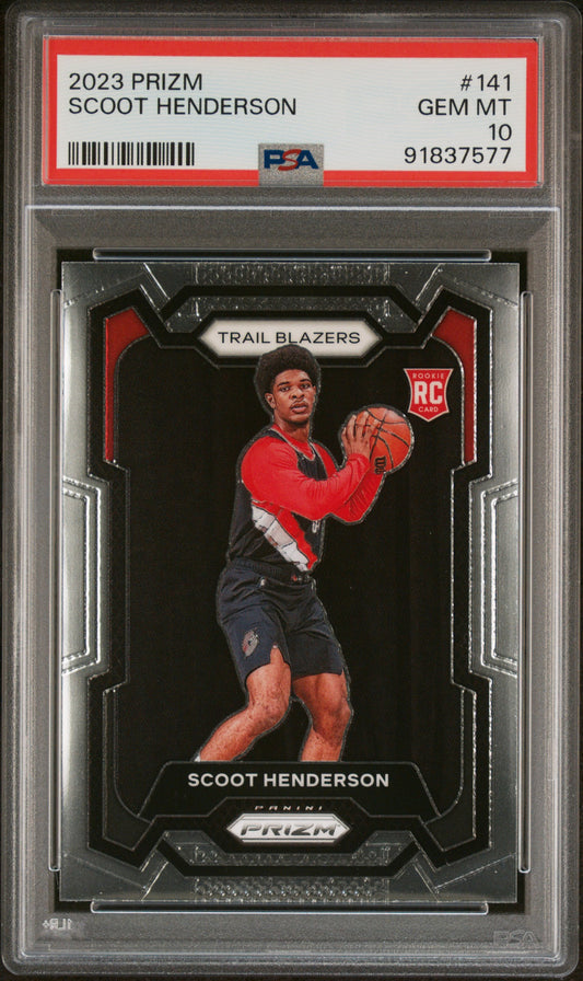 2023 Panini Prizm Scoot Henderson 10 PSA #141