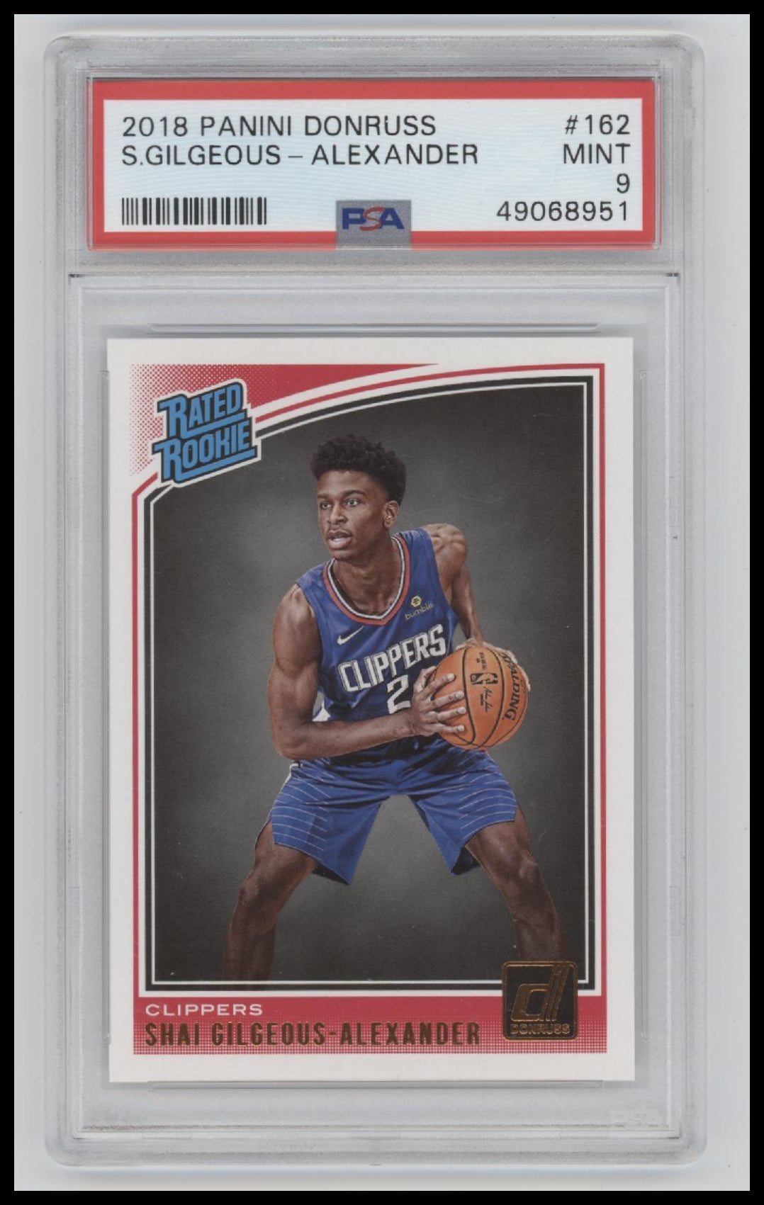 2018 Panini Donruss S.Gilgeous-Alexander 9 PSA #162