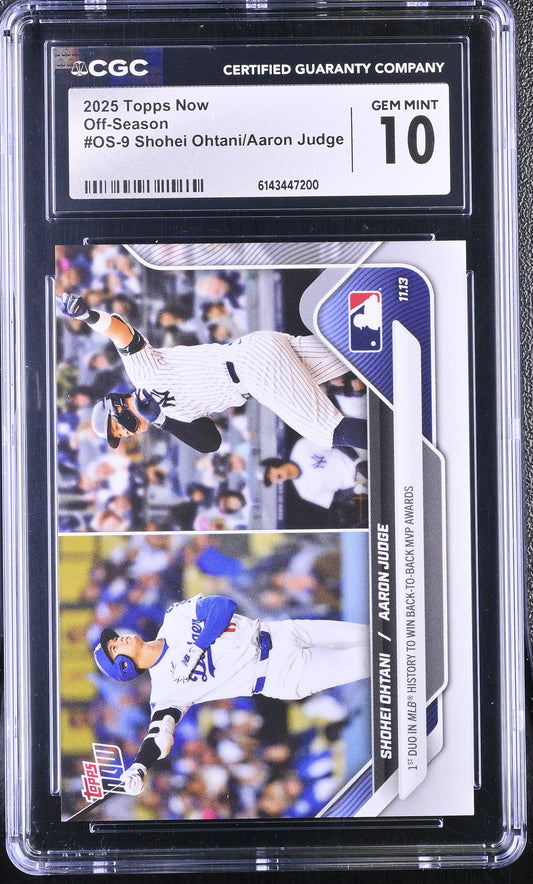 2025 Now Off-Season Ohtani/Judge 10 CGC #OS-9