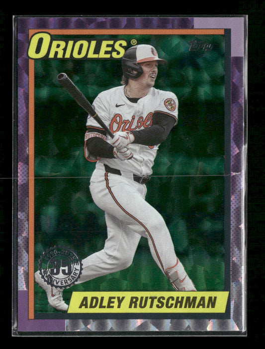 2025 Topps 35th Anniversary Green Crackle Foilboard Adley Rutschman #T90-53