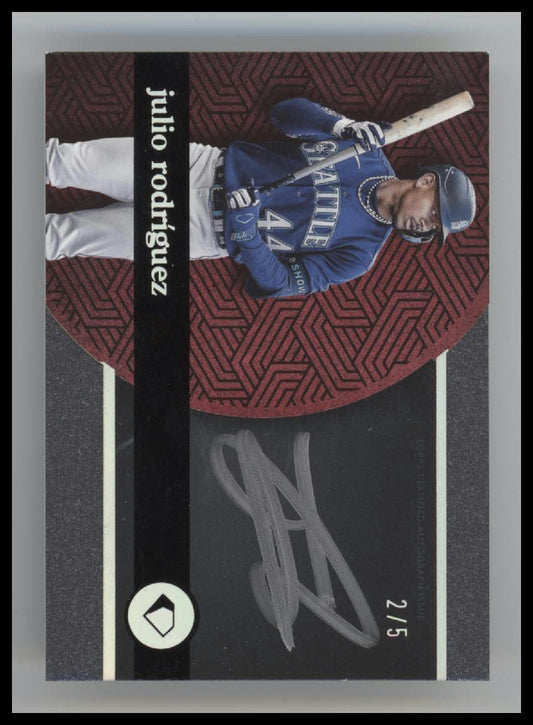 2023 Topps Diamond Icons Silver Ink Red Julio Rodríguez #/5 Auto #BPA-JR