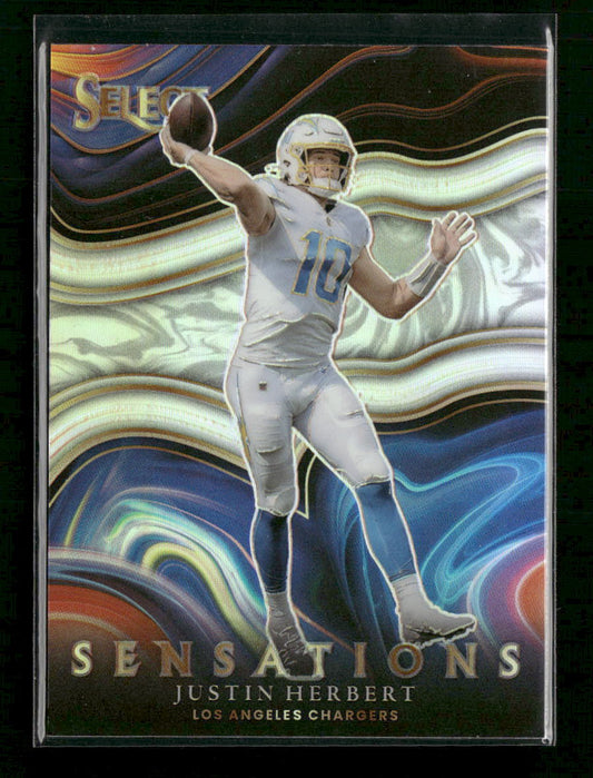2021 Panini Select Sensations Prizm Justin Herbert #SEN-4