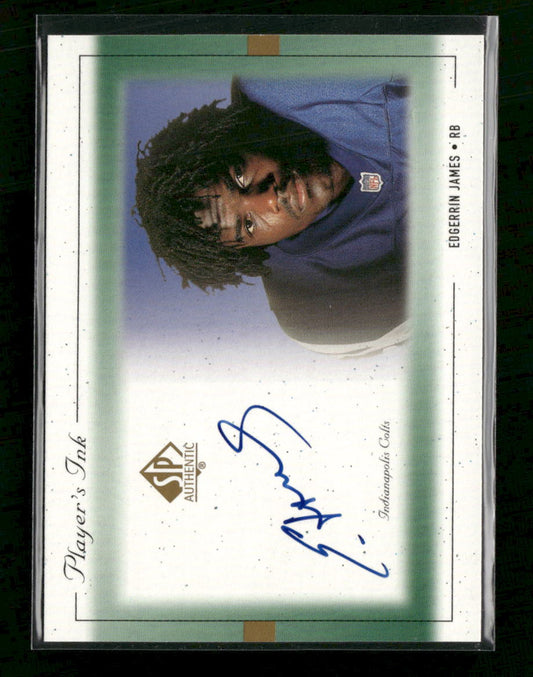 1999 SP Authentic Player's Ink Green Edgerrin James Auto #EJ-A