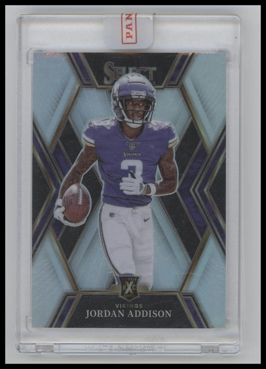2022 Panini Select Silver Prizm Jordan Addison #513 Encased