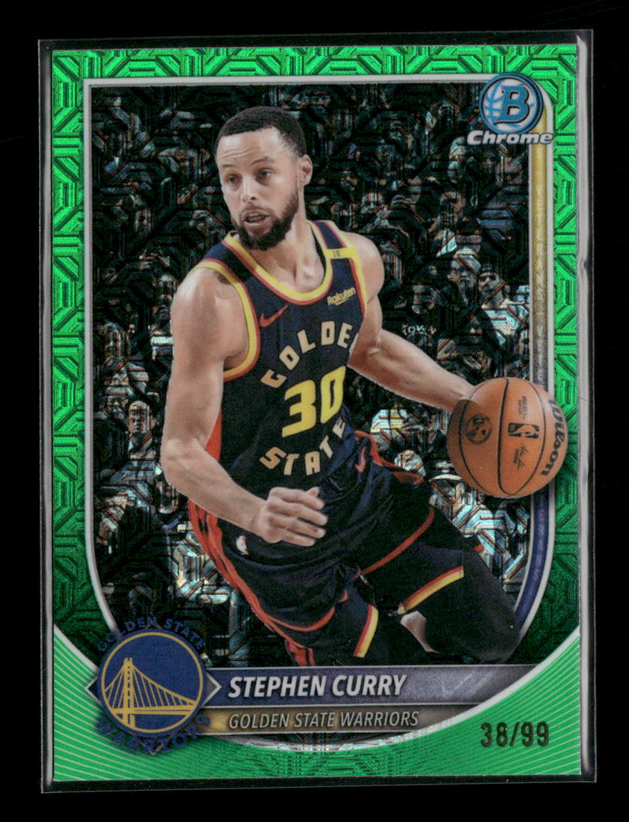 2025-26 Bowman Chrome Green Mojo Refractors Stephen Curry #/99 #BCV-115