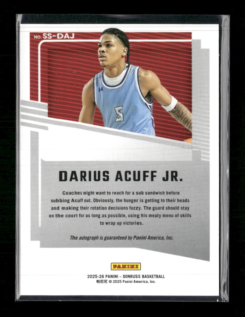 2025-26 Donruss Significant Signatures Darius Acuff Jr. #SS-DAJ