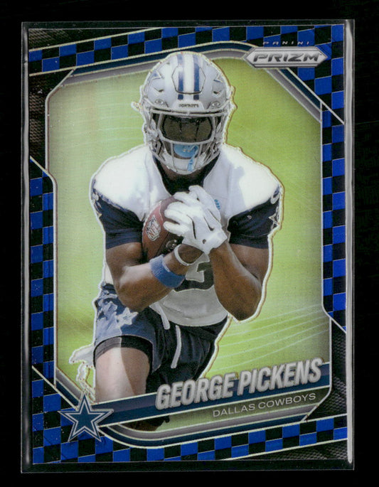 2025 Panini Prizm Black and Blue Checker George Pickens #71