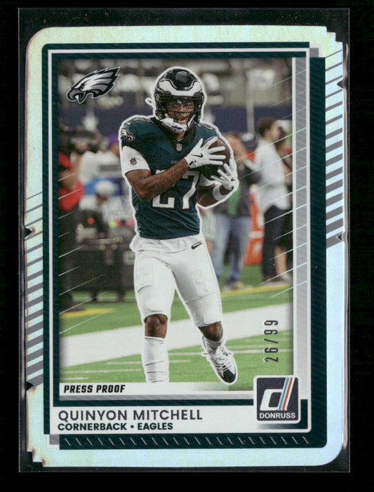 2025 Donruss Press Proofs Silver Die Cut Quinyon Mitchell #/99 #65