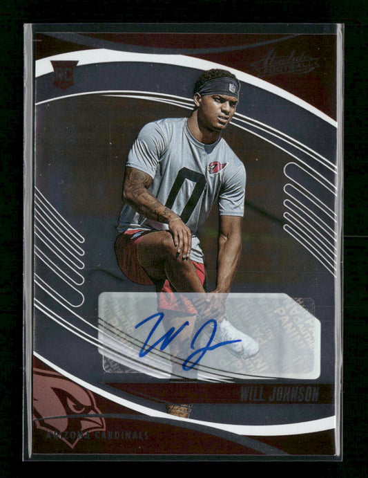 2025 Panini Absolute Signature Rookies Will Johnson Rookie Auto #198
