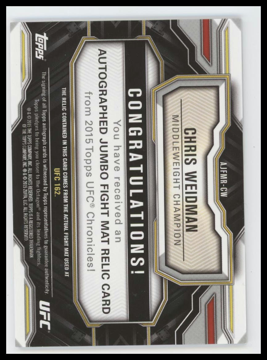 2015 Topps UFC Chronicles Jumbo Fight Mat Relics Georges St-Pierre #JFMR-GS
