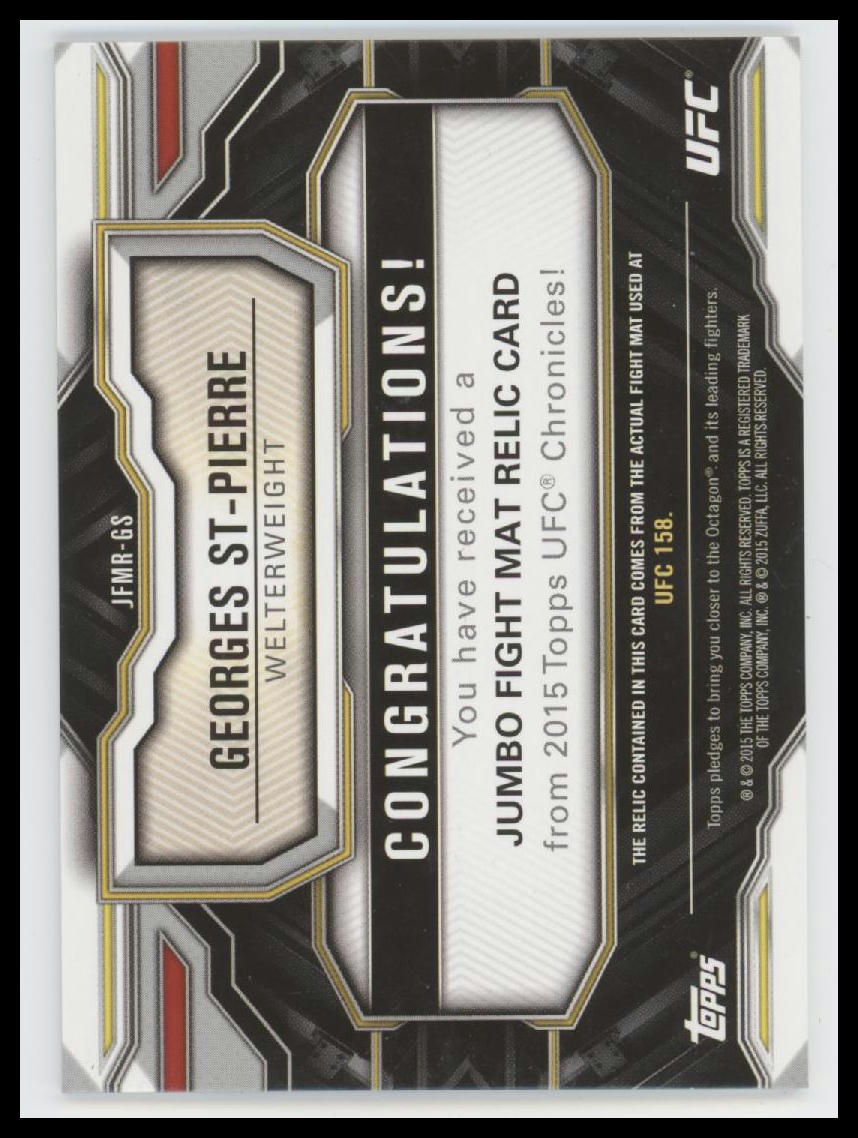 2015 Topps UFC Chronicles Jumbo Fight Mat Relics Chris Weidman Auto #AJFMR-CW
