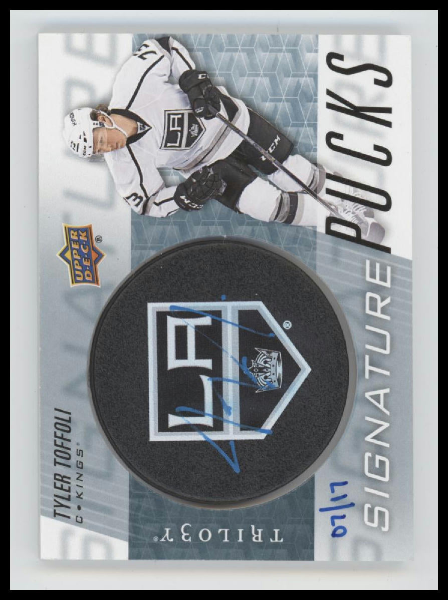 2016-17 Upper Deck Trilogy Signature Pucks Tyler Toffoli Auto #SP-TO