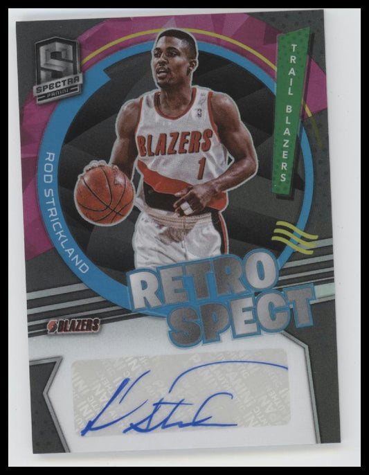 2021-22 Panini Spectra RetroSpect Autographs Rod Strickland #/99 Auto #RSA-ROD