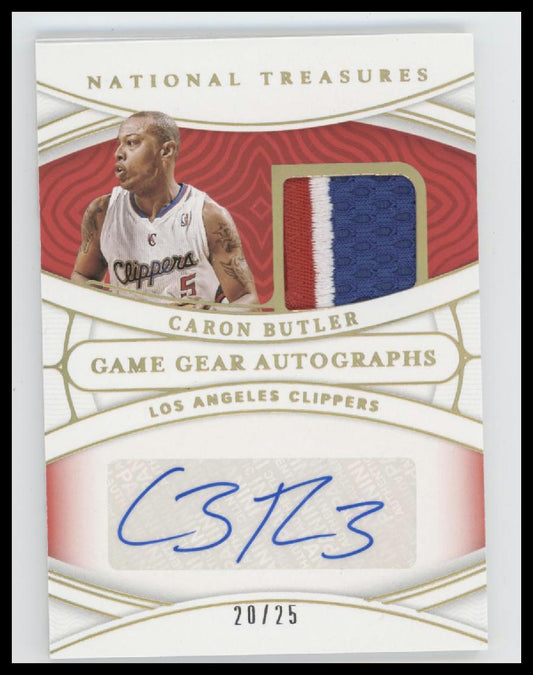2021-22 Panini National Treasures Game Gea Prime Caron Butler #/25 Auto #GGA-CRB