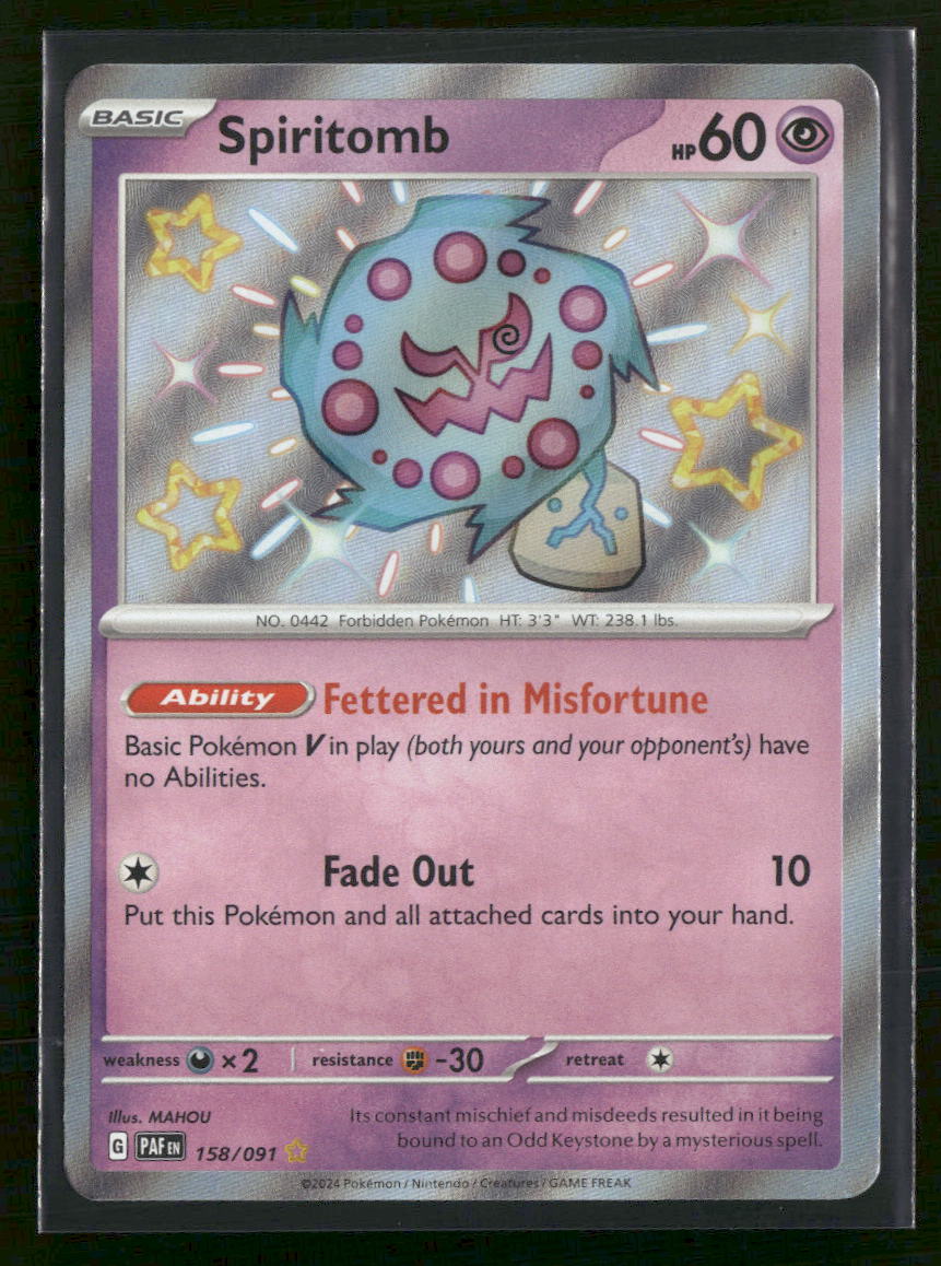 SV: Paldean Fates Spiritomb #158/091
