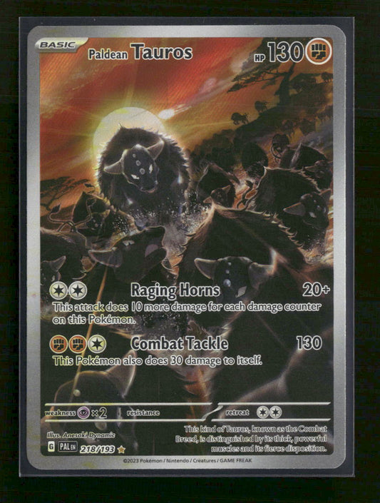 SV02: Paldea Evolved Paldean Tauros #218/193