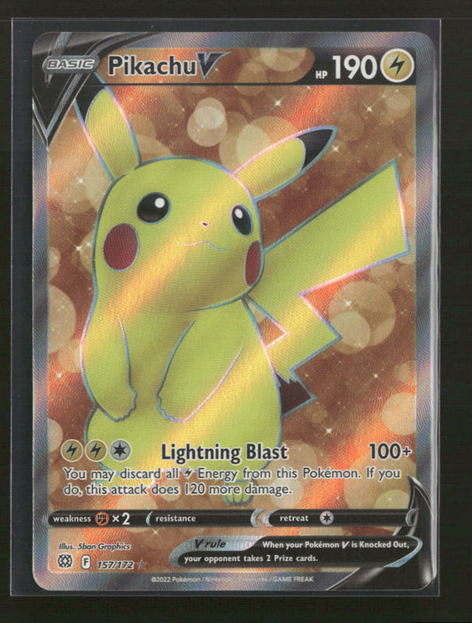SWSH09: Brilliant Stars Pikachu V (Full Art) #157/172